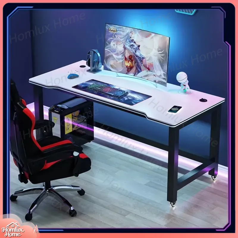 Desk Setup L Shaped - Игровой стол с текстурой карбона, черный,