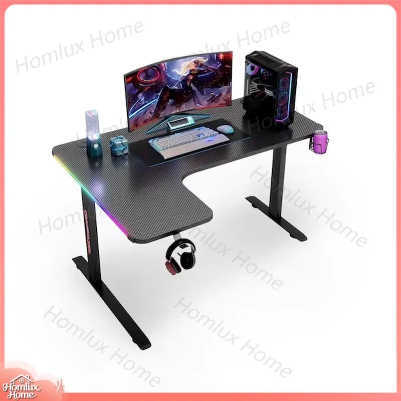 Большой L-образный игровой сто – обзор и цена Desk Setup L Shaped